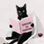 Your Own Cat Reading Book Wall Art Print | Customise Colours And Book Title, thumbnail 7 of 7