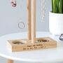 Personalised Light Oak Jewellery Stand Various Sizes, thumbnail 8 of 12