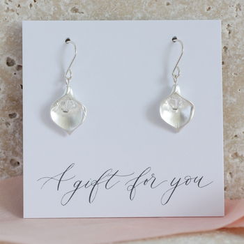 Calla Lily Birthstone Earrings, 2 of 12