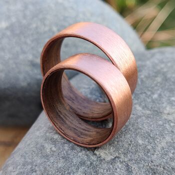 European Walnut And Copper Ring, 5 of 8