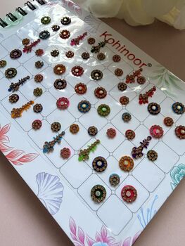 Assorted Designs Fancy Five Page Bindi Booklet, 3 of 9