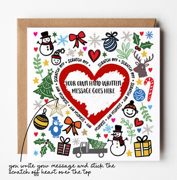 Diy Colourful Scratch Reveal Christmas Scratch Card Write Your Own Message, 2 of 6