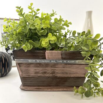 Personalised Wooden Pot Planter, 7 of 8