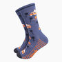 Men's Bamboo Socks Denim Blue Campervan Beach, thumbnail 3 of 4