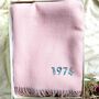 Blanket Scarf Personalised Year 60th Birthday For Her, thumbnail 3 of 7