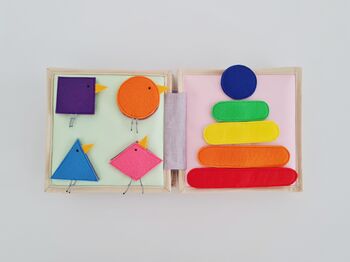 'Magic Rainbow' Mini Sensory Fabric Sewn Quiet Book, 5 of 12