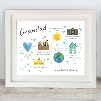 Personalised Father's Day Framed Illustrated Print, 3 of 3