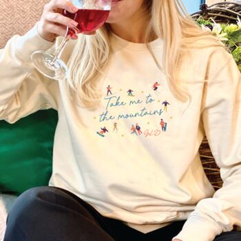 Personalised Take Me To The Mountains Ski Jumper, 2 of 3