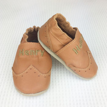 Personalised Brogue Baby Shoes, 4 of 9