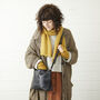 Fair Trade Classic Leather Shoulder Cross Body Handbag, thumbnail 3 of 12