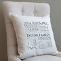 Personalised Family Word Art Piped Cushion, thumbnail 1 of 4