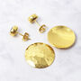Peridot August Birthstone Stud Gold Plated Earrings, thumbnail 2 of 7