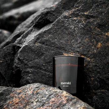 Meraki Dark Wood Scented Candle, 2 of 7