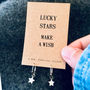 Silver Star Hoop Earrings. Lucky Stars, thumbnail 1 of 3