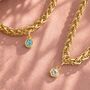 Chunky Rope Chain Birthstone Bracelet, thumbnail 2 of 9