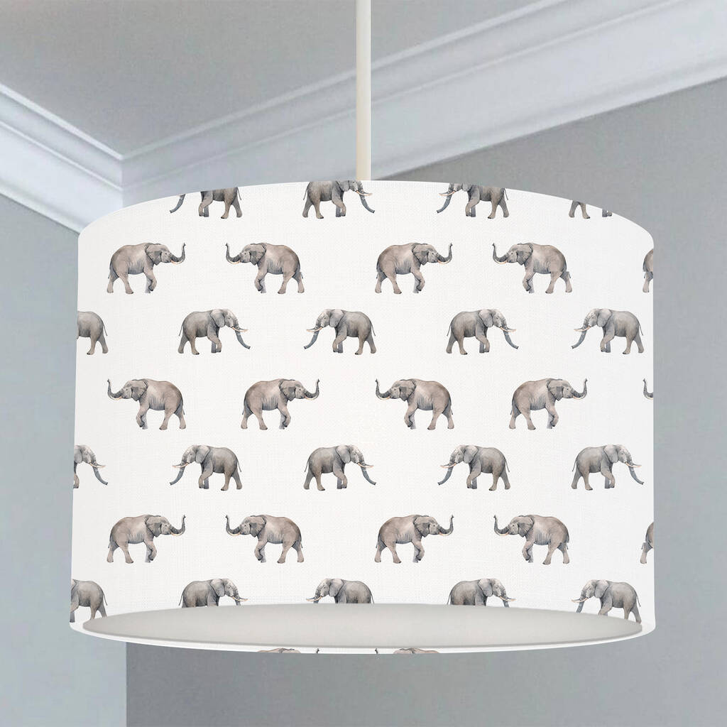 elephant print lampshade