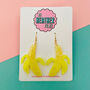Split Banana Glitter Earrings, thumbnail 2 of 3