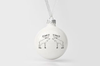 Christmas Bauble With Moose, 5 of 5