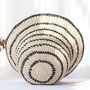 Monaco Cream Black Ombré Stripe Straw Beach Hat, thumbnail 3 of 4