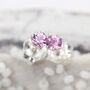 Pink Sapphire Earrings In Silver Or Gold, thumbnail 7 of 12