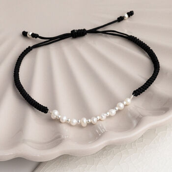 Sterling Silver Pearl Friendship Bracelet, 9 of 12