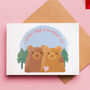 Crochet Bear Couple Valentine Or Anniversary Card, thumbnail 1 of 2