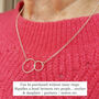 Sterling Silver Interlocking Circle Family Connection Necklace, thumbnail 5 of 8