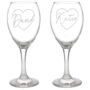 Personalised Heart Name Wine Glass Set, thumbnail 4 of 4