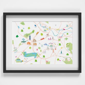 Map Of Sheffield Art Print, 2 of 3