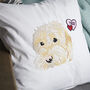Personalised Pet Embroidered Cushion Cover, thumbnail 3 of 5
