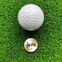 Personalised Orange Flower Golf Ball Marker, thumbnail 1 of 4