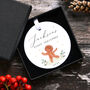 Personalised Baby’s First Christmas Ornament Ceramic Keepsake Bauble, thumbnail 7 of 11