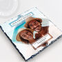 Our First Holiday Personalised Rock Photo Slate Dating Gift, thumbnail 2 of 6