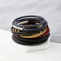 Personalised Silver Bead Leather Wrap Bracelet, thumbnail 6 of 7