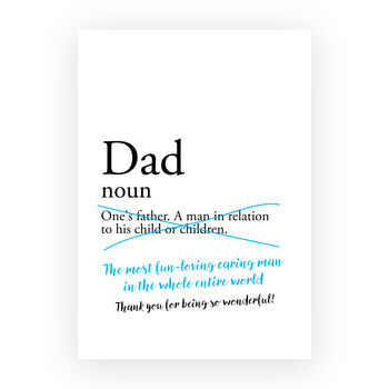 Personalised Dad Dictionary Print, 4 of 4