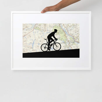 Personalised Cycling Map Print, 2 of 12