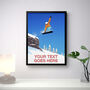 Personalised Snowboarder Cliff Jump Print, thumbnail 2 of 7