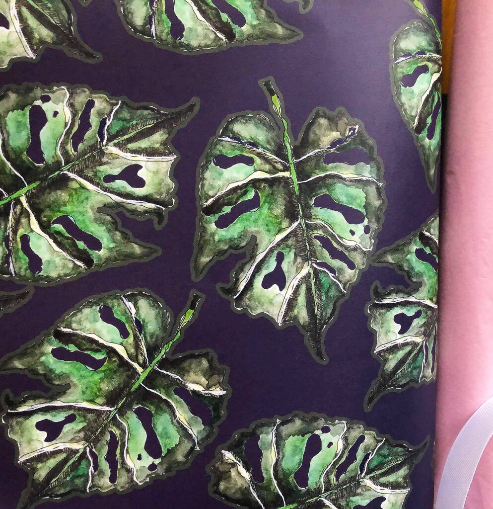 Monstera Plant Leaf Wrapping Paper, 1 of 9
