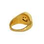 18k Gold Vermeil Or Silver Smiling Inside Signet Ring, thumbnail 4 of 10