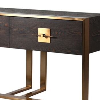 Tobacco Two Drawer Console Table, 2 of 2
