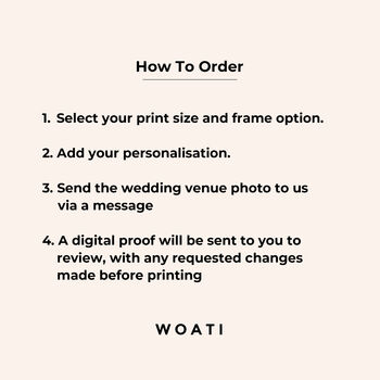 Wedding Venue Portrait, Personalised Wedding Gift, 5 of 6
