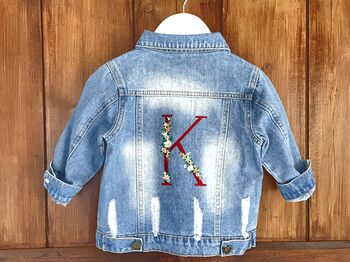 Embroidered Initial Baby/Toddler Denim Jacket, 3 of 7