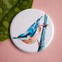Inky Nuthatch Compact Pocket Mirror, thumbnail 3 of 5