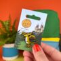 Zog Yellow Dragon Enamel Pin Badge, thumbnail 1 of 2