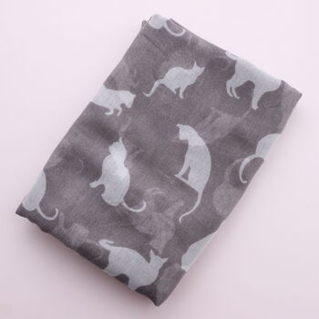 Personalised Gift Box Scarf With Cat Design, 4 of 7