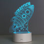 Personalised Rocket LED Colour Changing Night Light, thumbnail 5 of 9