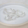 Sterling Silver Large Lace Everyday Hoops, thumbnail 4 of 5