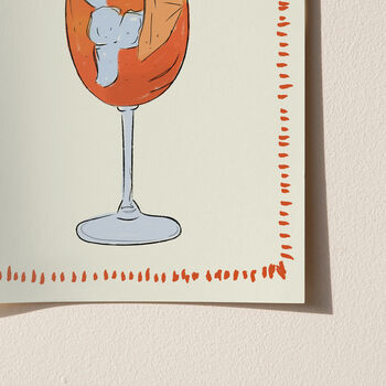 Aperol Spritz Cocktail Print, 3 of 6