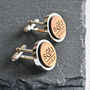 Personalised Wood Cufflinks – Wedding Or Anniversary Gift, thumbnail 4 of 6