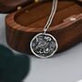 Sterling Silver Oxidised Greek Coin Pendant Necklace, thumbnail 4 of 12